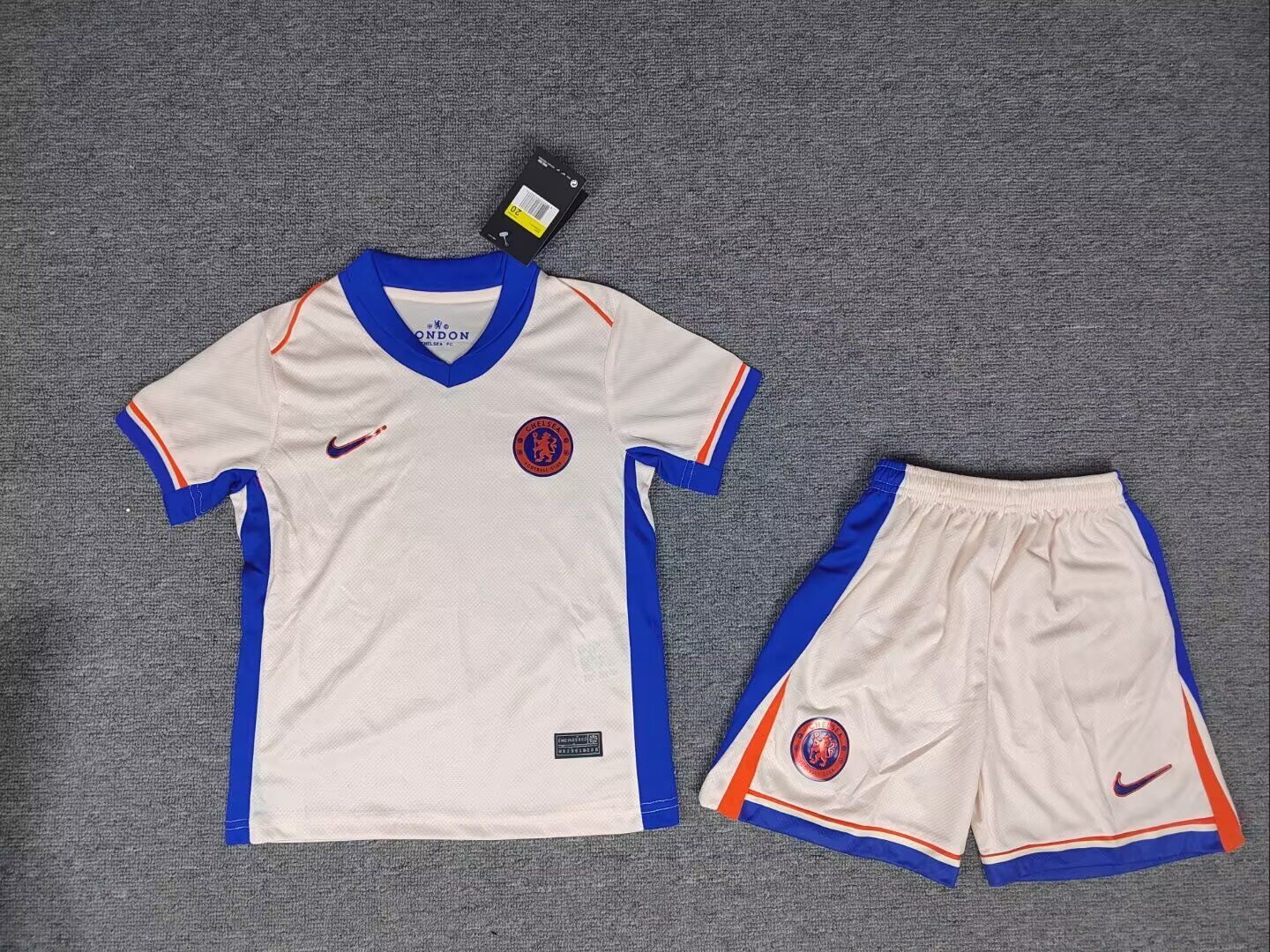 Kids-Chelsea 24/25 Away Light Beige Leaked Soccer Jersey